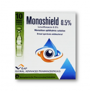 MONOSHIELD 0.5 % ( LEVOFLOXACIN ) EYE DROPS 10 * 0.5 ML SDU